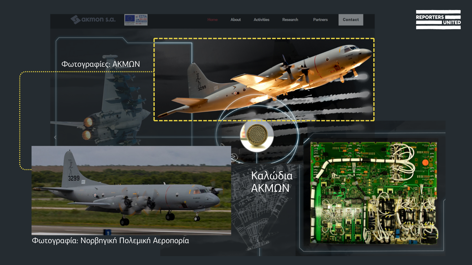 Το αεροσκάφος P-3C Orion ναυτικής περιπολίας της νορβηγικής Πολεμικής Αεροπορίας με κατασκευάστρια τη Lockheed Martin. Εικονογράφηση: Κωνσταντίνα Μαλτεπιώτη / Reporters United.